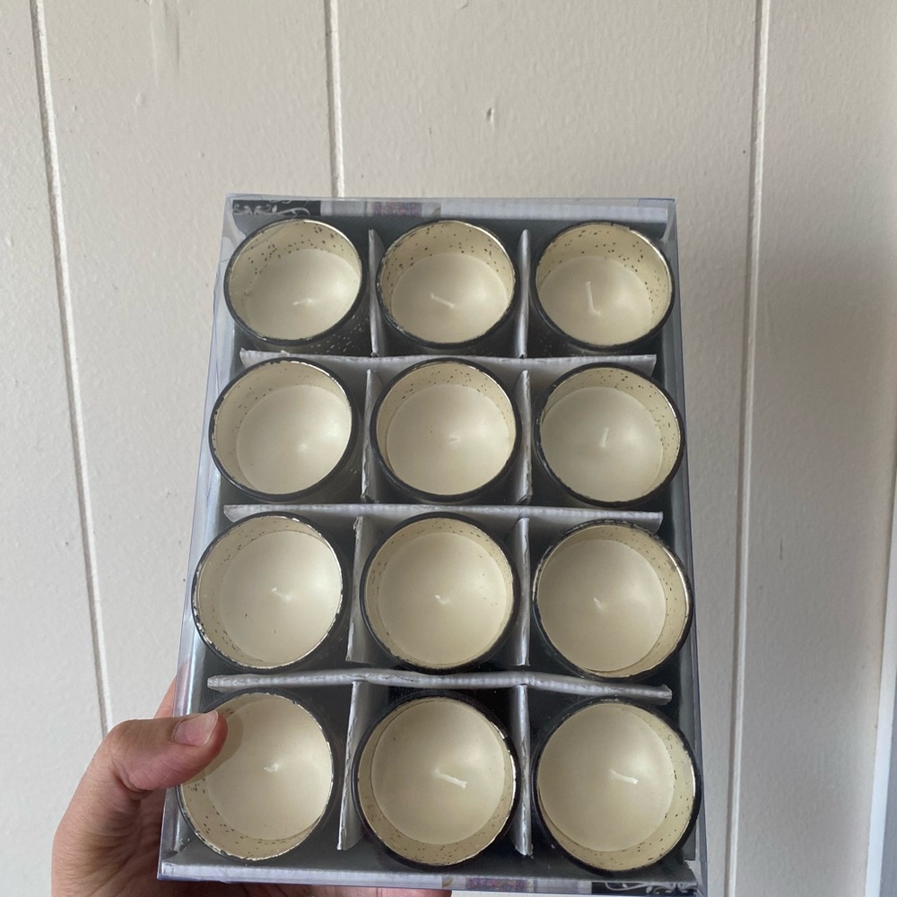 Set of Cream Tealight Candles
